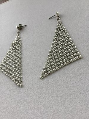 Silver tone fashion earrings