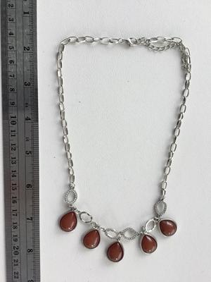 Unmarked brown tone fashion necklace