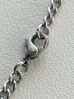 Stainless steel marked anchor necklace