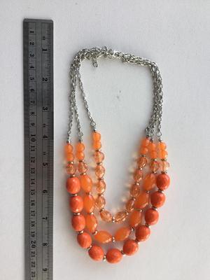 Beautiful orange fashion necklace