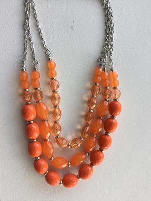 Beautiful orange fashion necklace