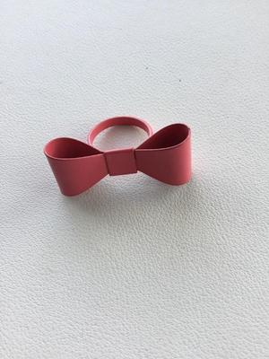 Pink bow fashion ring