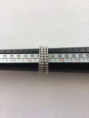 Silver tone unmarked fashion ring