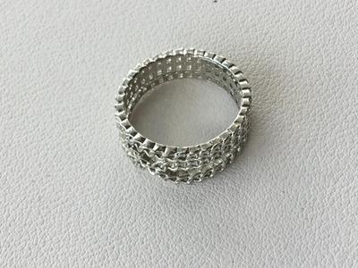 Silver tone unmarked fashion ring