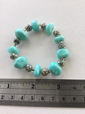 Light blue stretchy fashion bracelet