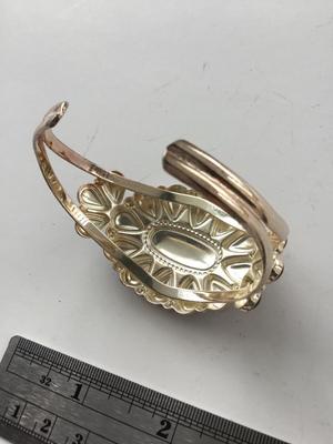 Gold tone fashion cuff bracelet
