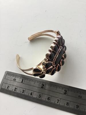 Gold tone fashion cuff bracelet