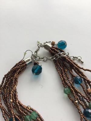 Beautiful multilayer statement necklace with matching earrings