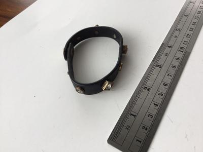 Beautiful black faux leather fashion bracelet