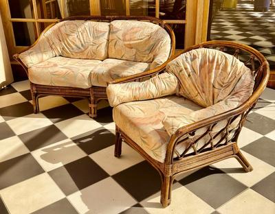 Bamboo Couch and Chair