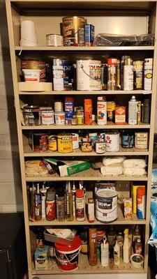 Metal Shelving Unit INCLUDING Contents