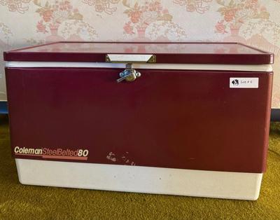 Vintage Coleman Steel Belted 80 Cooler