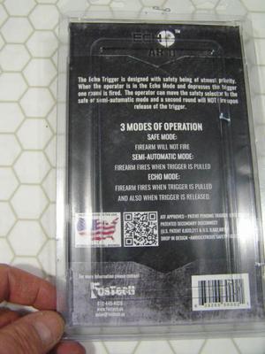 FosTech ECHO AR-II binary trigger, AS NEW in original open package.