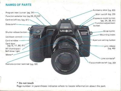 (1of2) Minolta Maxxum (ɑlpha) 7000i 35mm high performance Pro/Am camera body