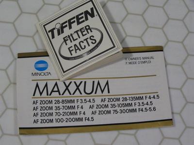 28-85mm (35mm) AF zoom lens, Minolta Maxxum ɑlpha & SONY ɑlpha “A”mount