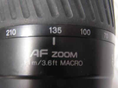 70-210mm AF zoom lens (35mm), Minolta Maxxum ɑlpha & SONY ɑlpha “A” mount