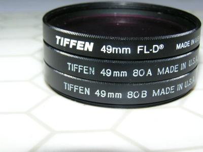 Lot of 3: 49mm Tiffen brand camera lens filters