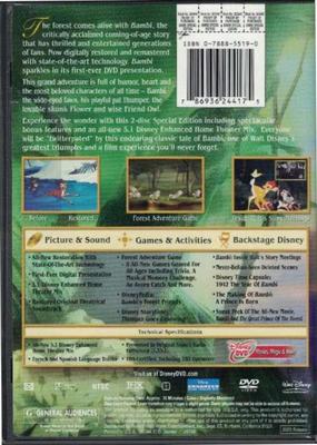 Bambi – Disney Movie on DVD. 2 disc Platinum Edition (our of print),