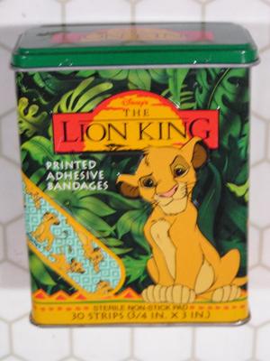 Disney - Lion King adhesive bandage tin, 4” tall. Nice