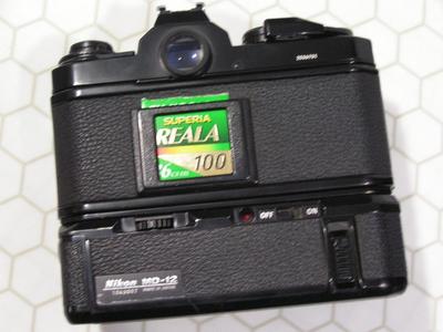 Nikon FE2 w/ MD-12 motor drive & accessories