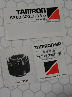 Tamron Super-Tele 2 lens system to 600mm.
