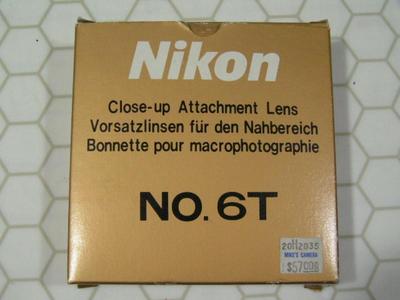 Nikon No. 6T close-up (macro) attachment lens with 62mm attaching thread.