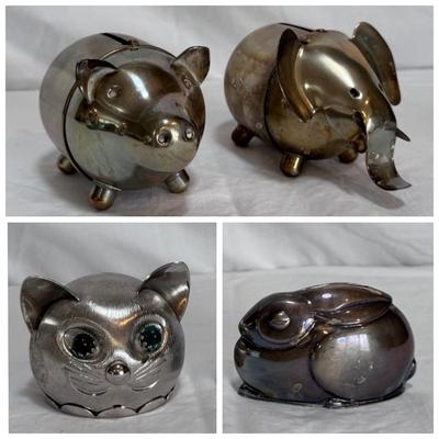 Napier Vintage Silver Plated Coin Banks and More (LR-DZ)