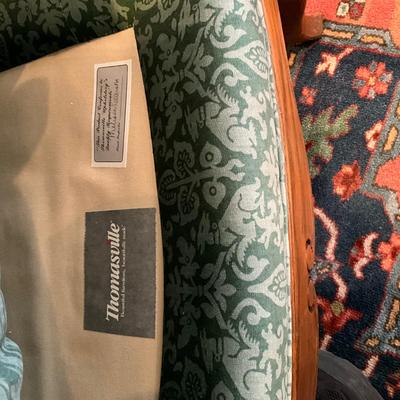 L1189 Thomasville Green Upholstered Arm Chair