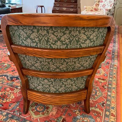 L1189 Thomasville Green Upholstered Arm Chair