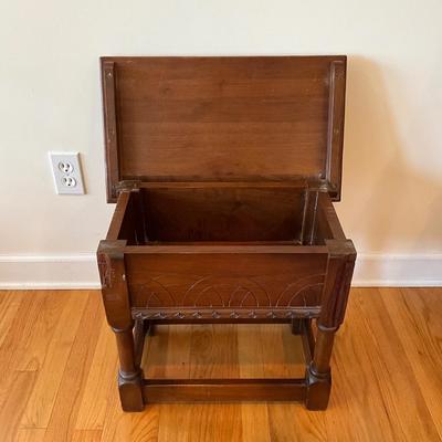 L1192 Edwardian Style Mahogany Lift Top Stool