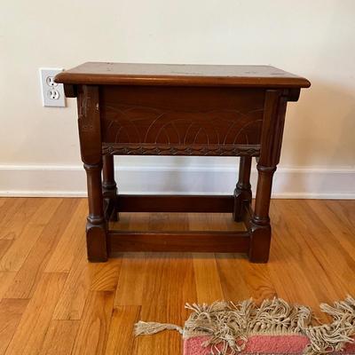 L1192 Edwardian Style Mahogany Lift Top Stool