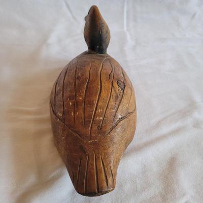 Hand Carved Duck Decoy (BD-EL)