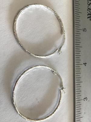 Mexico 925 Large Hoop Earrings