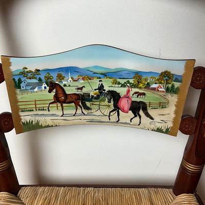 L1203 Set of 4 Hitchcock Limited Edition Morgan Horse Bicentennial Chairs