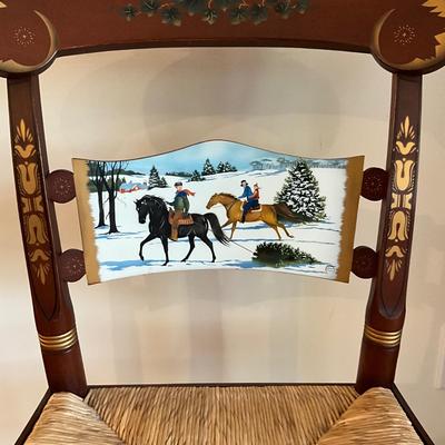 L1203 Set of 4 Hitchcock Limited Edition Morgan Horse Bicentennial Chairs