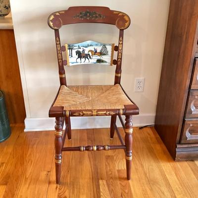 L1203 Set of 4 Hitchcock Limited Edition Morgan Horse Bicentennial Chairs