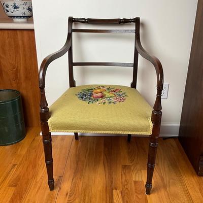 L1206 Vintage Needlepoint Arm Chair