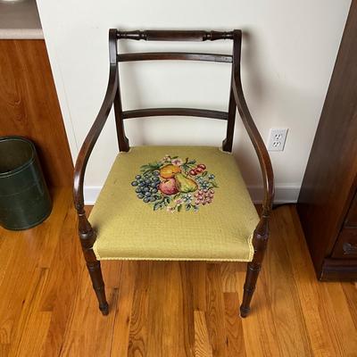 L1206 Vintage Needlepoint Arm Chair