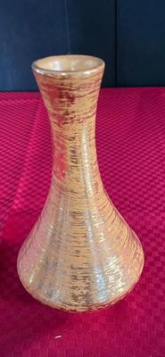 Stangl Pottery Vase Granada Gold 22K - 8 inch tall