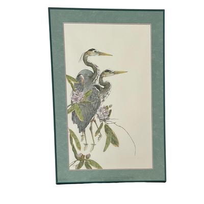 M1223 Signed and Numbered Print of Two Herons by J. Swan