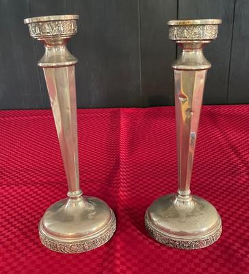 Vintage Set of 2 Silver Plated Candlesticks