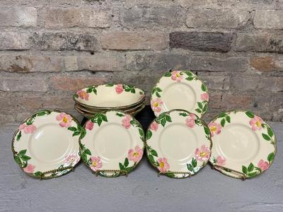 Desert Rose Dessert Plates and Vegetable Bowls