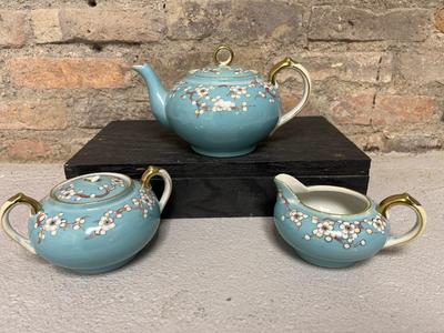 Turquoise Floral Vintage Tea Set