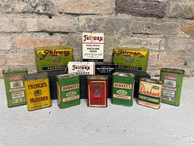 Vintage Spice Tins and Boxes