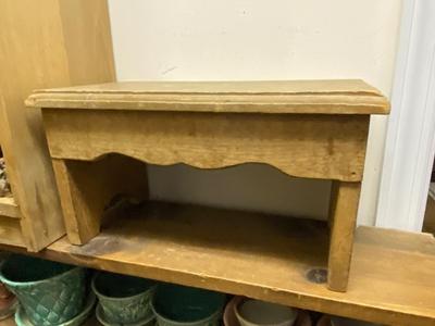 Vintage Handmade Pine Step Stool or small bench