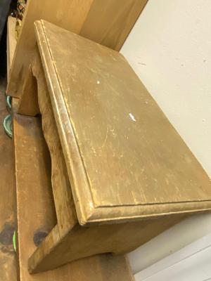Vintage Handmade Pine Step Stool or small bench