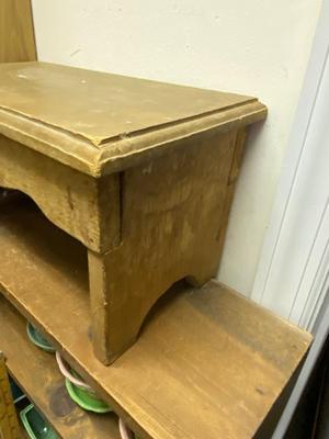 Vintage Handmade Pine Step Stool or small bench