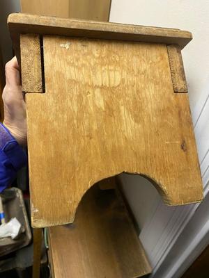 Vintage Handmade Pine Step Stool or small bench
