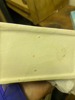 Vintage pair blue cornucopia vases