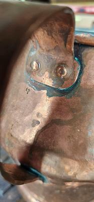 Copper Collection, Folk art Rooster pan/mold, Vintage Tea Pot, Two Handled Imperial Russian Vase